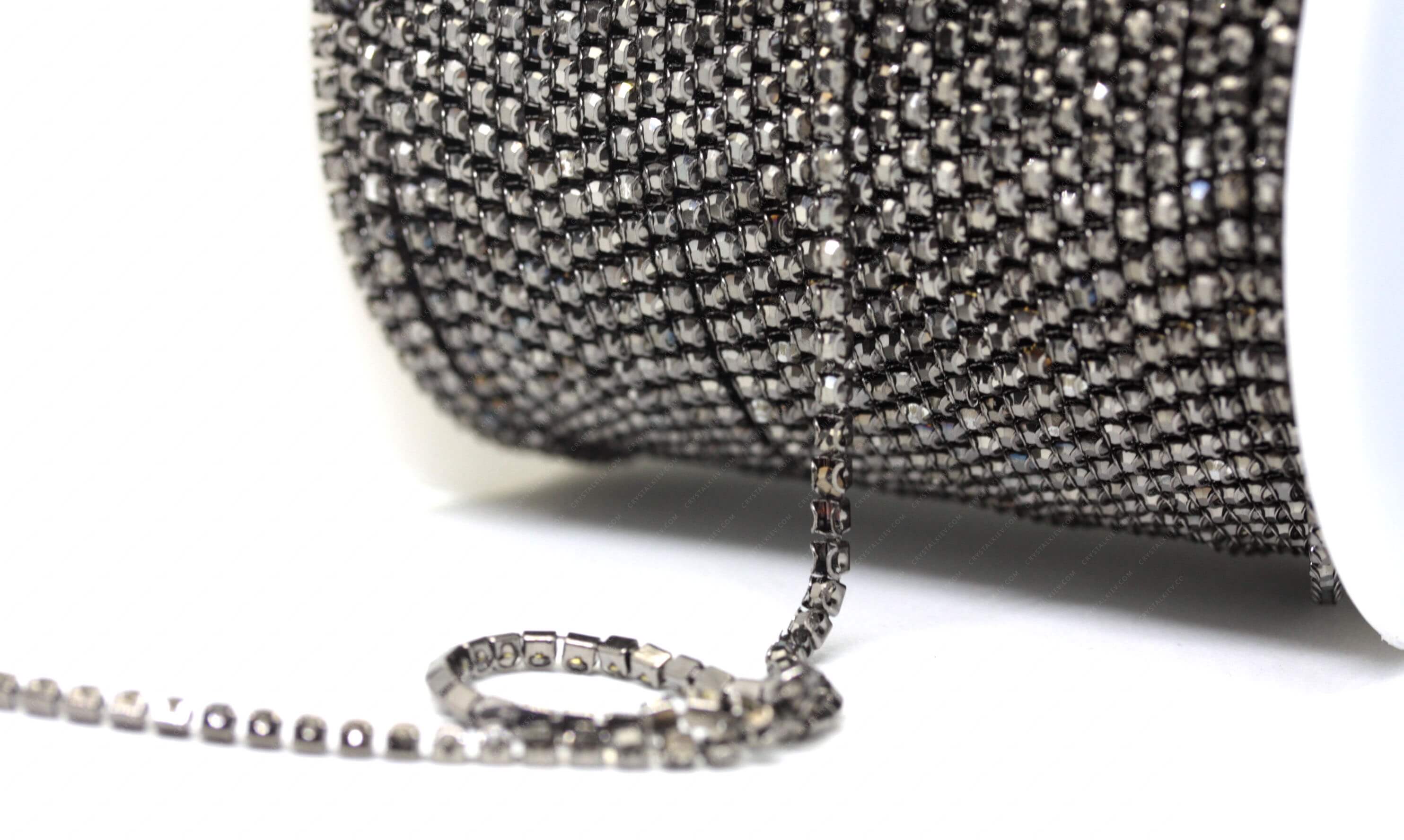 Ланцюжок стразовий Black + Hematite